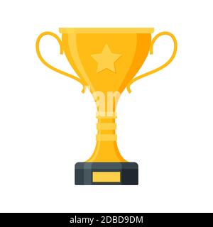 Erfolgssymbole, Belohnung für flache Symbole des Gewinners Stock Vektor