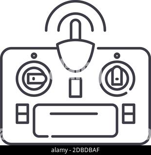 Joystick Steuerungssymbol, lineare isolierte Illustration, dünner Linienvektor, Webdesign-Zeichen, Umrisskonzept-Symbol mit bearbeitbarer Kontur auf weiß Stock Vektor