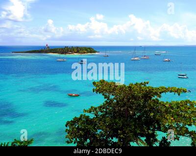 Gosier Islet gegenüber dem Badeort Le Gosier, Guadeloupe Stockfoto