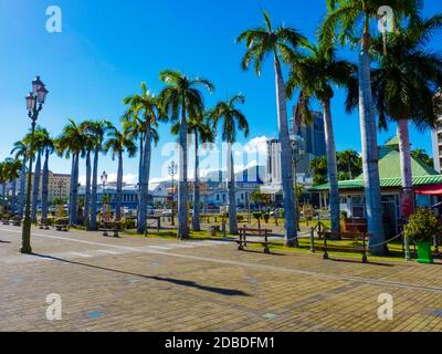 Port Louis, Mauritius Island - 19. Jun 2014 : Blick auf die Caudan Waterfront in Port Louis, der Hauptstadt der Insel Mauritius Stockfoto