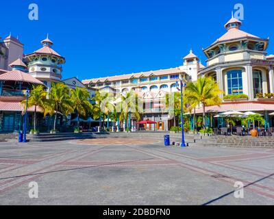 Port Louis, Mauritius Island - 19. Jun 2014 : Blick auf die Caudan Waterfront in Port Louis, der Hauptstadt der Insel Mauritius Stockfoto