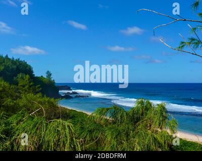 Roche qui pleure, Gris Gris Beach auf Mauritius Stockfoto