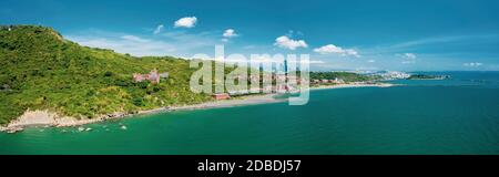 Luftaufnahme der National Sun Yat-sen Universität und der Stadt kaohsiung. Taiwan Stockfoto