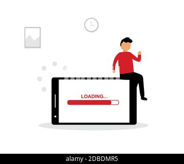 Entwurf zur Abbildung des Ladekonzepts Stock Vektor