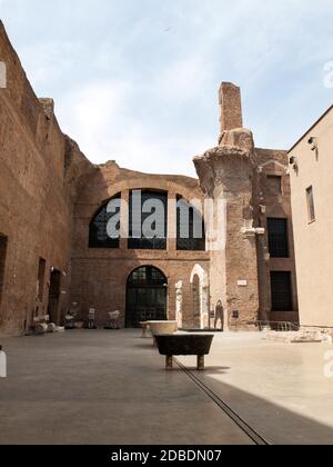 Die Bäder von Diokletian (Thermae Diokletiani) in Rom. Italien Stockfoto