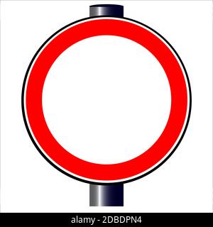 Eine große runde rote Ampel angezeigte ablank Kopie Raum Stockfoto