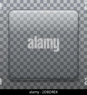 Vector moderne transparente Glasplatten auf transparentem Hintergrund Stock Vektor