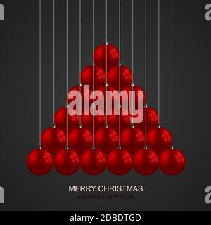 Vektor moderne weihnachtskugeln kreativen Hintergrund. Stock Vektor