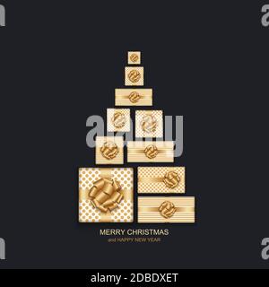 Vector Moderne Weihnachten oder 2018 Happy New Year Winter Urlaub Einladungskarte Hintergrund. Stock Vektor