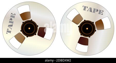 2 typische Rollen von Tape-mastering Studio. Stockfoto