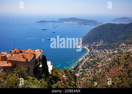 Landschaften Blick vom Gipfel des Eze-Berges, Nizza, Frankreich. Stockfoto