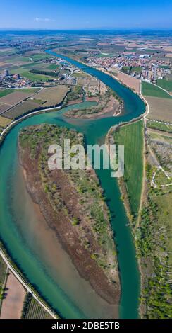 Fluvia Fluss, Aiguamolls de l'Emporda Naturpark, Sant Pere Pescador Dorf, Golf von Rosen, Alt Emporda, Emporda Region, Provinz Girona, Katalonien Stockfoto