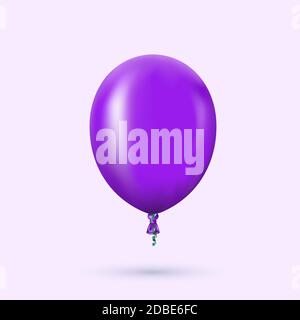Vector moderner Hochglanz Helium Ballon für Geburtstagsdesign Stock Vektor