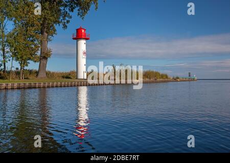 Geographie / Reisen, Deutschland, Mecklenburg-Vorpommern, Ueckermünde, Leuchtturm ab Ueckermünde, Additional-Rights-Clearance-Info-not-available Stockfoto