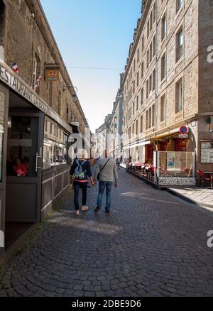 Saint-Malo, Frankreich - 14 September, 2018: Die Menschen in der Altstadt von Saint Malo. Bretagne, Frankreich Stockfoto