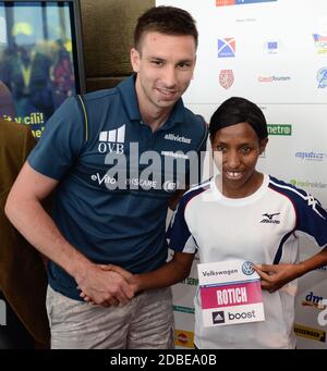 Prag, Tschechische Republik. Mai 2013. Pressekonferenz vor dem Start rague International Marathon, 9. Mai 013, Prag, Tschechische Republik. Elite-Atletin Caroline Rotich aus Kenia. *** Lokale Bildunterschrift: Slavek Ruta/ZUMA Wire/Alamy Live News Stockfoto