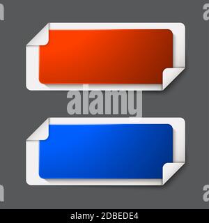 Vector moderne Banner auf grauem Hintergrund gesetzt. Stock Vektor