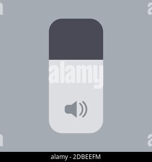 Vector modernes Sound-Symbol auf grauem Hintergrund. Stock Vektor