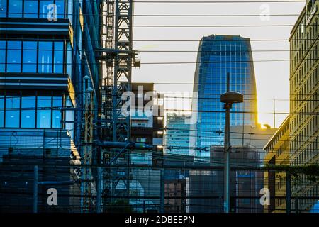 Minato-ku und die Gruppen der Gebäude von Shiodome. Aufnahmeort: Metropolregion Tokio Stockfoto