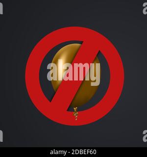 Vector modernes Konzept keine Party. Stock Vektor