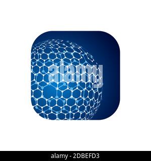 Vektor moderne Technologie-Symbol auf weißem Hintergrund. Globale Welt Hintergrund. Stock Vektor