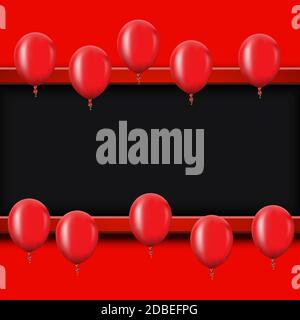 Vektor moderne goldene Ballons Hintergrund für alles gute zum Geburtstag oder valentinstag. Stock Vektor