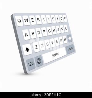 vector moderne Tastatur von Smartphone, Alphabet Tasten. Stock Vektor