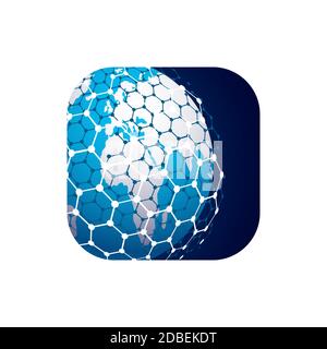 Vektor moderne Technologie-Symbol auf weißem Hintergrund. Globale Welt Hintergrund. Stock Vektor