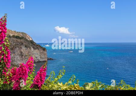 Vulkan Stromboli Archipel Eolie Sizilien Italien Stockfoto