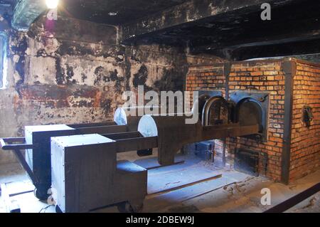 Feuerbestattungsöfen im Konzentrationslager Auschwitz Stockfoto