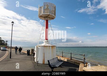 Der Leuchtturm am Egypt Point, West Cowes, Isle of Wight Stockfoto