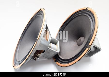 Antiker Sowjetischer Tieftöner 5gd-3 aus Vintage Akustik Symphony. Stockfoto