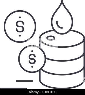 Commodity Symbol, lineare isolierte Illustration, dünne Linie Vektor, Web-Design-Zeichen, Kontur Konzept Symbol mit editierbaren Kontur auf weißem Hintergrund. Stock Vektor