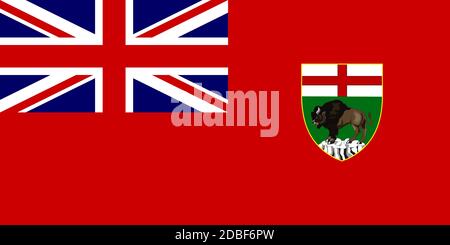 Flagge des kanadischen Staates Manitoba Stock Vektor