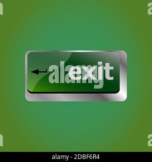 Computertastaturtasten mit EXIT ON ENTER-Taste Stockfoto