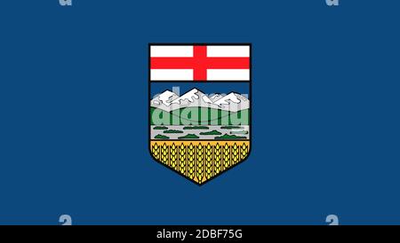 Flagge des kanadischen Bundesstaates Alberta Stock Vektor