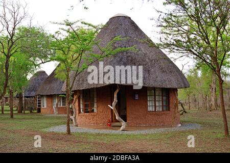 Ndlovu Camp , Hlane Royal Nationalpark , Swasiland, Südafrika Stockfoto