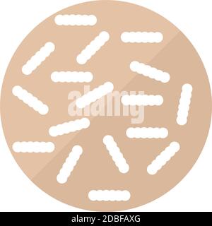 Clostridium difficile schlecht gutbacteria Vektor icon Stockfoto