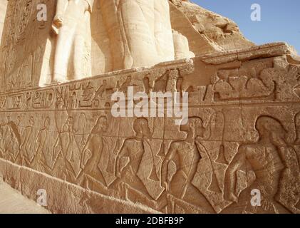 ABU SIMBEL TEMPEL Stockfoto