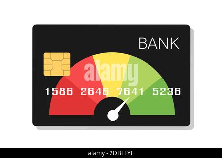 Kreditkarte auf Diagramm und Diagrammpapier. Finanzentwicklung