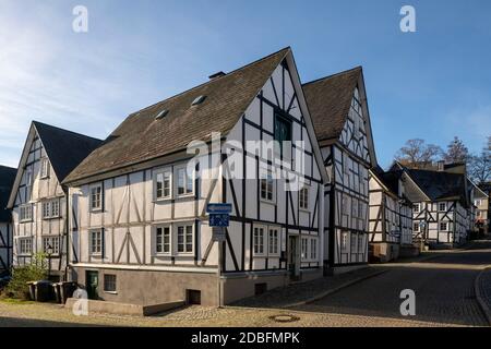 Freudenberg, der „Alte Flecken“ ganz in Fachwerkbauweise errichtete Innenstadt Stockfoto