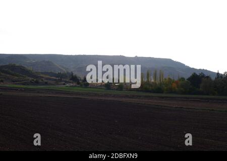 Gepflügtes Feld Stockfoto