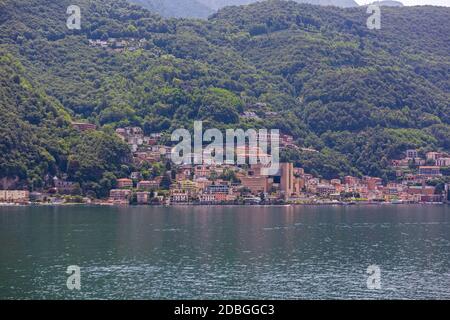 Italienische Gemeinde Campione d'Italia an den Luganer See Stockfoto