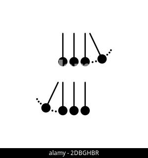 Newton s Cradle-Symbol. Vektor auf isoliertem weißem Hintergrund. EPS 10 Stock Vektor