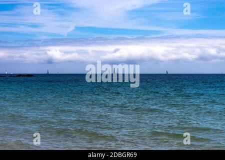 Golf von Morbihan - Golf von Biskaya - Blick von Carnac, Bretagne, Frankreich Stockfoto