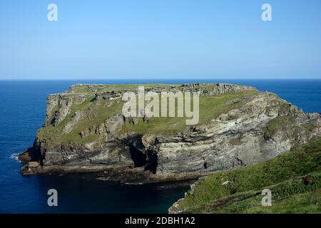 Tintagel Head, Tintagel Island, North Cornwall, England, Großbritannien im September Stockfoto