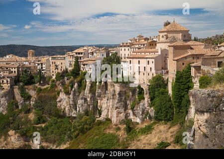 San Pedro Nachbarschaft vom Aussichtspunkt des Schlosses, Cuenca, Spanien. Stockfoto