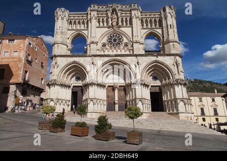 Cuenca, Spanien - 18. August 2020: Kathedrale Santa Maria y San Julian in Cuenca, Spanien. Stockfoto