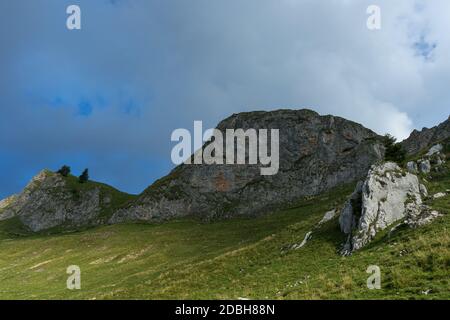 Blick vom Rotwandhaus im Frühling Stockfoto