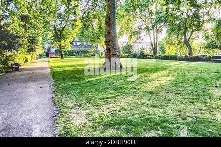 Garten in St. George's Square, Pimlico, London, Großbritannien Stockfoto